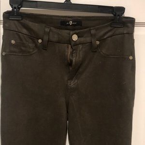 Skinny stretchy leather look skinny jeans 25